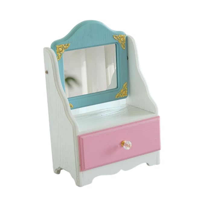 Desktop Makeup Mirror with Drawer Cosmetic Organizer for Skincare