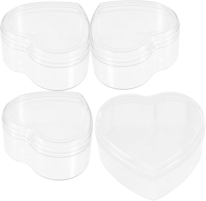 FRCOLOR 12Pcs Heart Shaped Jewelry Storage Box Decorative Makeup Organizer for Rings Necklaces and Bracelets Creative Keepsake Case for Weddings and Special Occasions