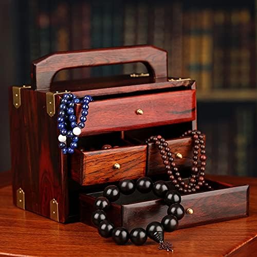 Storage Box Home Wood Vintage Decorative Organizer Jewelry Makeup Collections Treasure Chest