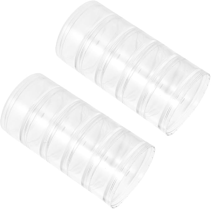 Alipis 4pcs Clear Storage Containers Lid Stackable Organizing Boxes for Beads Jewelry Makeup Lightweight for Home Office Use
