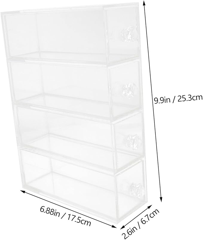 Holibanna Style Jewelry Storage Case Transparent Makeup Organizer Capacity Practical Jewelry Holder for Earrings and Accessories for Bedroom and Vanity Use