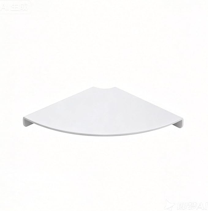 Corner Floating Shelf, 3.0mm Aluminum Alloy Corner Shelves Wall Mounted (6 inch Corner Shelf White)