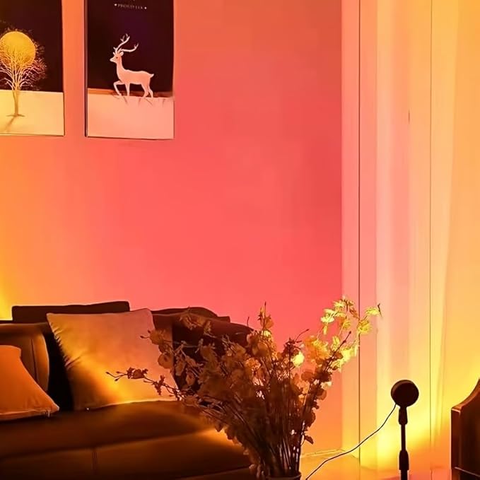 Sunset Lamp Projector with APP & Remote Control, Rotation Multiple Colors Changing LED Lamp Night Light, Sunset Light for Bedroom Decor/Party/Tiktok Live/Room Decor