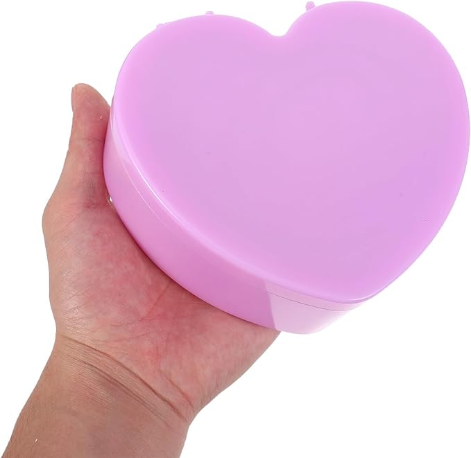 2pcs Heart-shaped Jewelry Organizer Box with Makeup Mirror for – Double-layer Trinket and Hair Accessories Storage in Light Pink and Light Purple