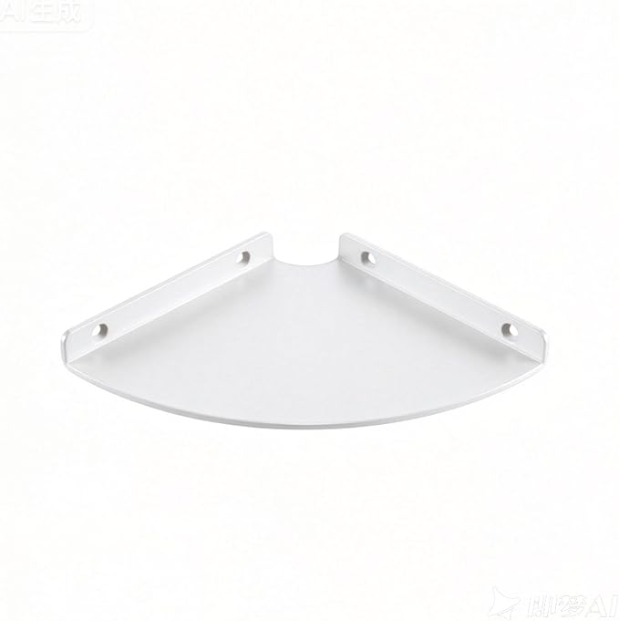 Corner Floating Shelf, 3.0mm Aluminum Alloy Corner Shelves Wall Mounted (6 inch Corner Shelf White)