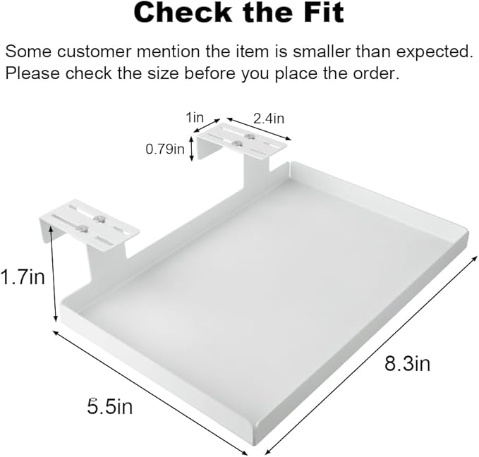 Office Cubicle Shelf - 8.3'' x 5.5'' x 1.7'' Storage Organizer Floating Corner Rack Hanging Shelf Adjustable Home Office Essentials for Planter Statue Decor Photo Frame 1 Pack