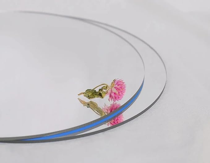 Acrylic Round Mirrors, 4 inch No Glass Circle Mirror Tiles Self Adhesive Mirror Stickers for Wall Home Living Room Bedroom Decor, Small Mirrors for Crafts (4, 4 inch/10cm)