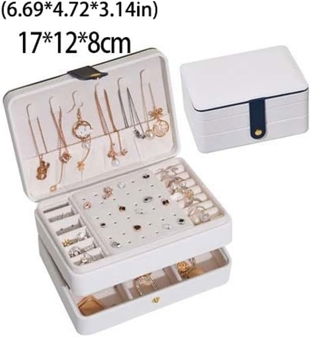 Makeup Organizers Jewelry Box Modern Simple Leather Jewelry Storage Box Jewelry Bag Storage Jewelry Ring Necklace Bracelet Jewelry Case (Color : B2) (B1) (A4)