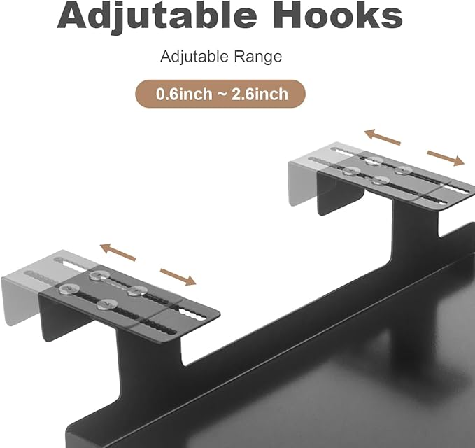 Office Cubicle Shelf - 8.3'' x 5.5'' x 1.7'' Storage Organizer Floating Corner Rack Hanging Shelf Adjustable Home Office Essentials for Planter Statue Decor Photo Frame
