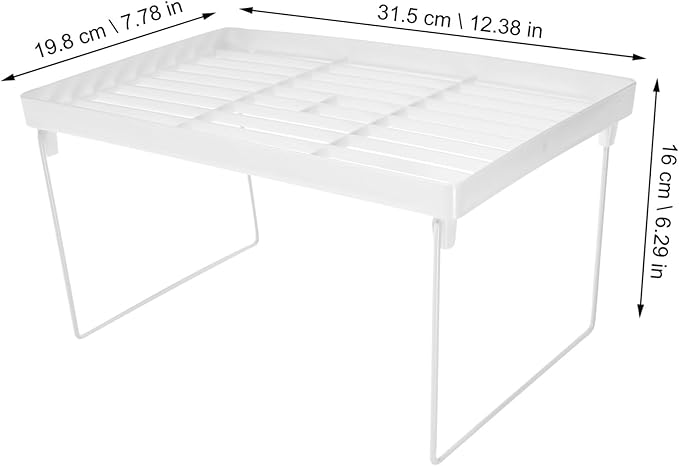 STOBAZA Elegant Foldable Storage Rack Bathroom Countertop Shelves Freestanding Organizer Multipurpose Desktop Makeup