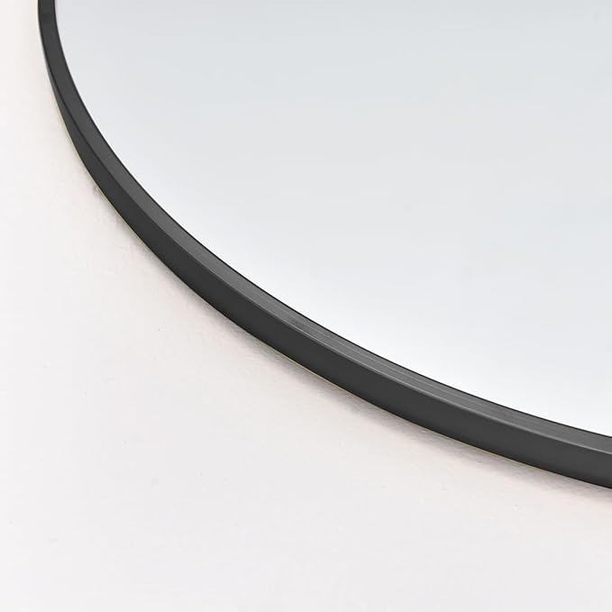 NEARBYSD Oversized Full Body Mirror with Stand, Arched Full Length Mirror, 76" x 34", Hanging or Leaning, Wall Mounted with Aluminum (Black)