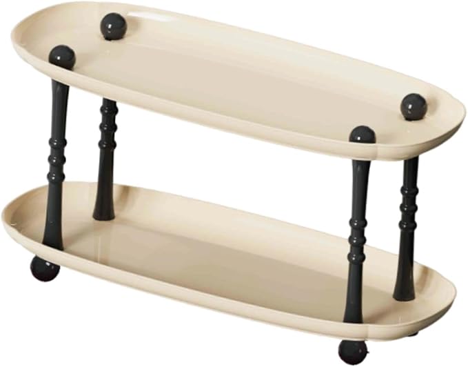 Desktop Organizer Countertop Storage Rack Vanity Tray Makeup Organizer for Countertop Red(Beige)