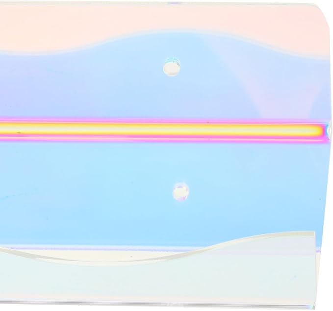 Toyvian Iridescent Acrylic Wall Shelf for Makeup and Perfume Storage, Colorful Mounted Display Shelf with Curved Pattern, Nail Polish Organizer for Bedroom and Bathroom