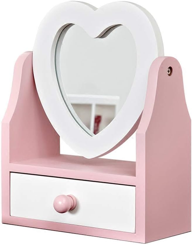 Makeup Mirror-akeup Mirror with Lights, Makeup Organizer, with Magnification Small Mirror,Touch Screen Dimming, Dual Power