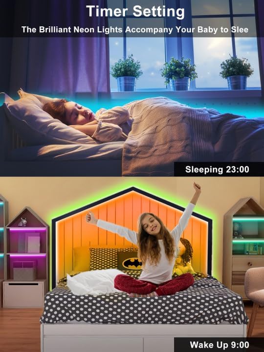 Ledagic 48ft RGB LED Neon Rope Lights with App, Remote Control, IP65 Waterproof Neon Light Strip Outdoor Indoor, DIY Design Flexible Led Strip Lights for Bedroom Essentials, Gaming Accessories