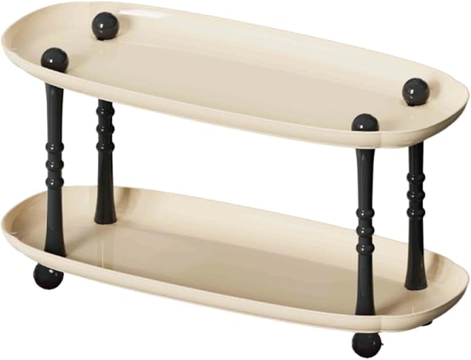 Desktop Organizer Countertop Storage Rack Vanity Tray Makeup Organizer for Countertop Red(Beige)