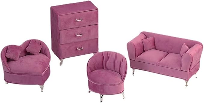 Makeup Organizer Miniature Furniture Shaped Gray Jewelry Organizer Earrings Necklace Ring Organizer Jewelry Makeup Mirror Ring Organizer Storage Box (Color : Pink, Size : H)