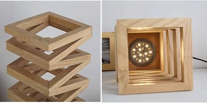European Modern Ambient Lamp LED Wooden Table Lamp Bedroom Bedside Lamps,Home Lighting