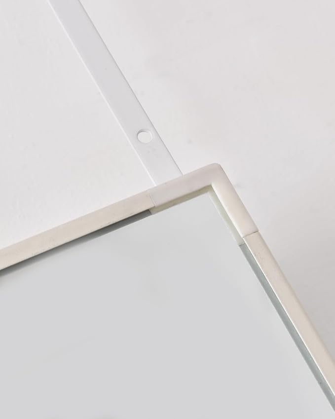 NEARBYSD 48"x 14" Door Mirror, Full Length Wall Mounted, Over The Door Mirror, Full Body, Hanging Rectangle-White