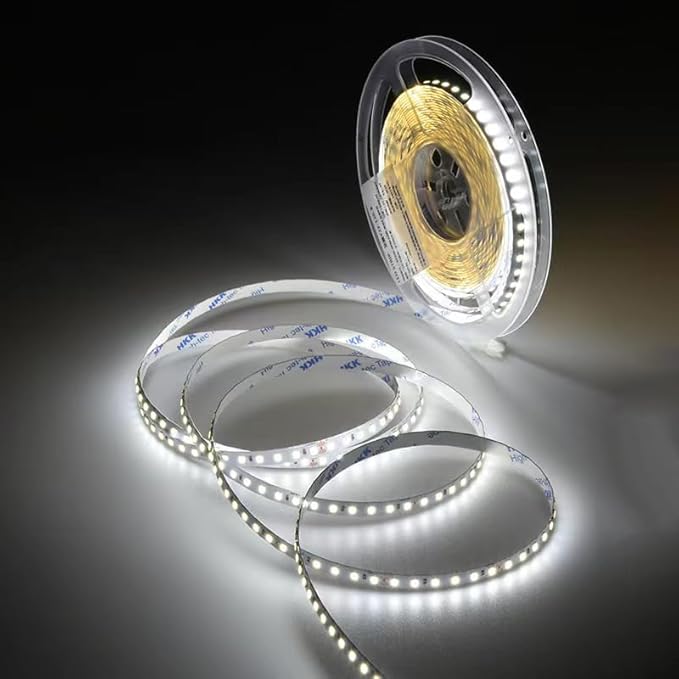 110V LED Strip Lights 120leds/m Flexible LED Tape, No Power Supply Needed (Clear White 6000K, 32.8FT), LED-STL120