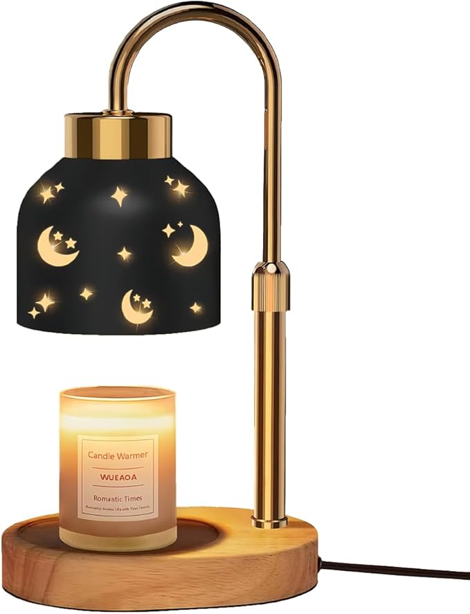 Candle Warmer Lamp with Timer, Candle Warmer Lamp Black - Wax Melt Warmer with Timer, Adjustable Height, Ideal for Jar Candles, Perfect House Warming Gift for Women on Christmas