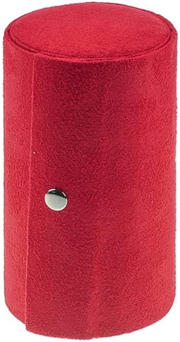 Cylinder Shaped Jewellery Storage Roll Case Velvet Travel Makeup Ring Ear Pendant Necklace Organizer Display Box (Color : B, Size : 13.5 * 7.5 cm) (B 13.5 * 7.5 cm)