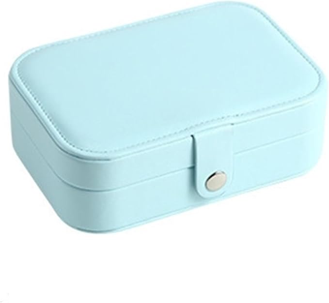 Jewelry Box Portable Travel Jewelry Organizer Necklace Ring Earring Storage Box Double Layer Household Jewelry Box Makeup Organizer for Rings Necklaces Bracelets Earrings ( Color : D , Size : 16*11.5*
