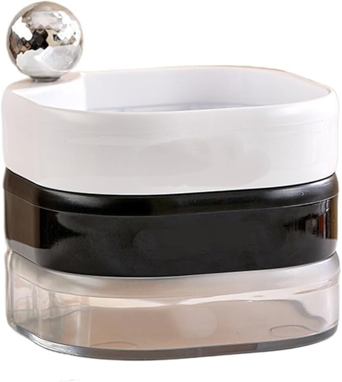 Makeup Organizer Rotating Jewelry Box Household Jewelry Box Dressing Table Jewelry Storage Box Multifunctional Jewelry Storage Box Storage Box (Color : B, Size : 5 * 5 * 5.1in)