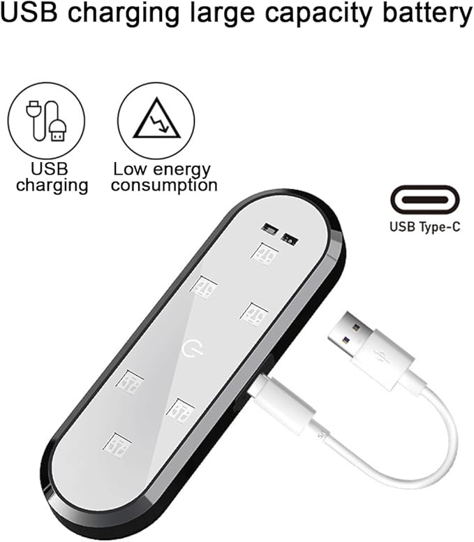 2PCS Car Door LED Lights Projector, 7 Colors Magnetic Vehicle Wireless Sill Courtesy Warning Lamp, USB Rechargeable Auto Interior Ambient Sensing Welcome Lights, Universal Fit