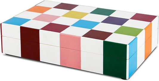 Handicrafts Home Decorative Storage Box 10x6 – Remote Organizer Box with Lid, Modern Decorative Keepsake Box, Boho Shelf Décor, Memory Box for Photos or Letters, Decorative Box for Table Décor