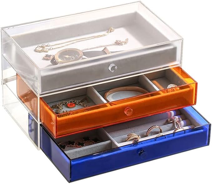Makeup Organizers Jewelry Box Storage Box Small Jewelry Box Cosmetic Box Can Store Rings Bracelets Necklaces Earrings Watches Jewelry Case