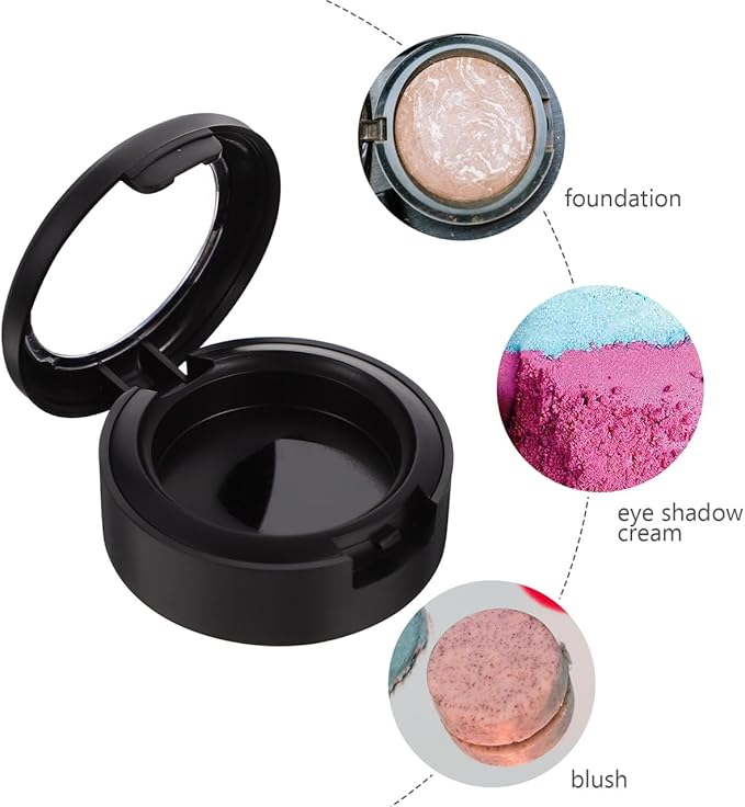 Eyeshadow Storage Box 8-Pack 1.49X1.49X0.74 Inch Compact Monochrome Makeup Organizer Holder for Home and Travel Suitable for Blush and Foundation