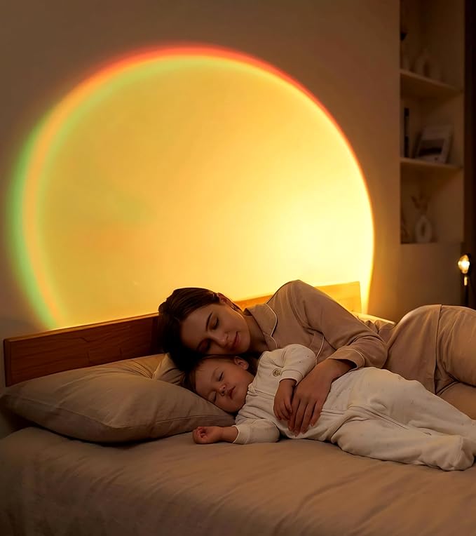 Sunset Lamp Projector,360° Rotatable & App Control Multicolor Multi-Scene Changing Rainbow Led Sun Lamp-Christmas Gift,Aesthetic Room Decor for Selfies,TikTok/Instagram Backdrop,Bedroom Night Light
