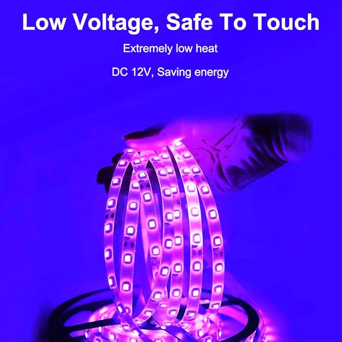 SUYOOULIN LED Strip Lights, SMD 2835 LED Strip, DC12V 1200LEDs 16.4Ft 26000LM High Density LED Light Strips Tube Waterproof IP67, 3 Times Brightness Than SMD3528 LED Strip, Purple