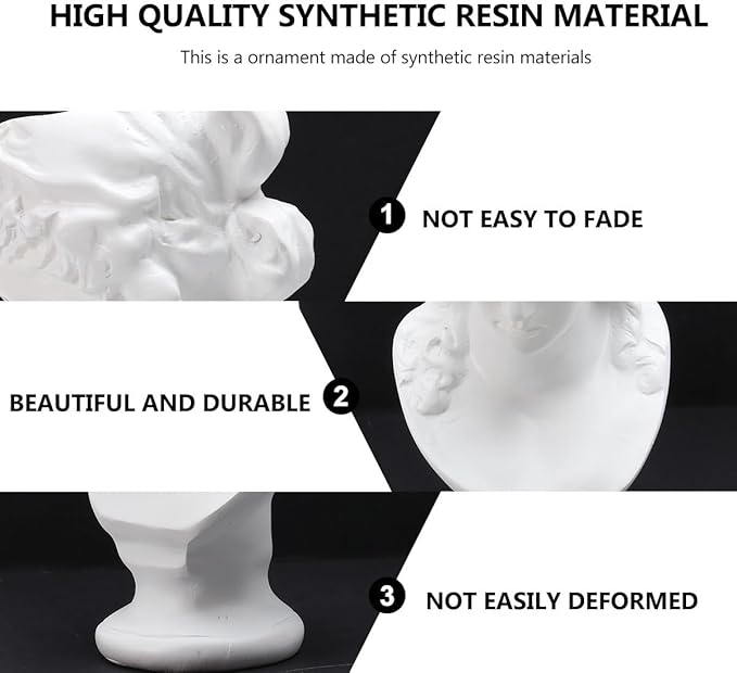 CALLARON White Sculpture Makeup Brush Storage Box Multifunctional Vanity Organizer Container Stylish Home Decor Vase for Bedroom Bathroom Desk