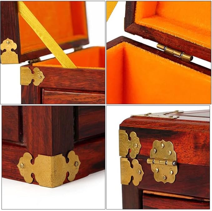 Makeup Organizers Chinese Retro Jewelry Box Storage Box Cosmetic Box Ring Earring Necklace Bracelet Watch Small Jewelry Storage Box Jewelry Box Jewelry Case
