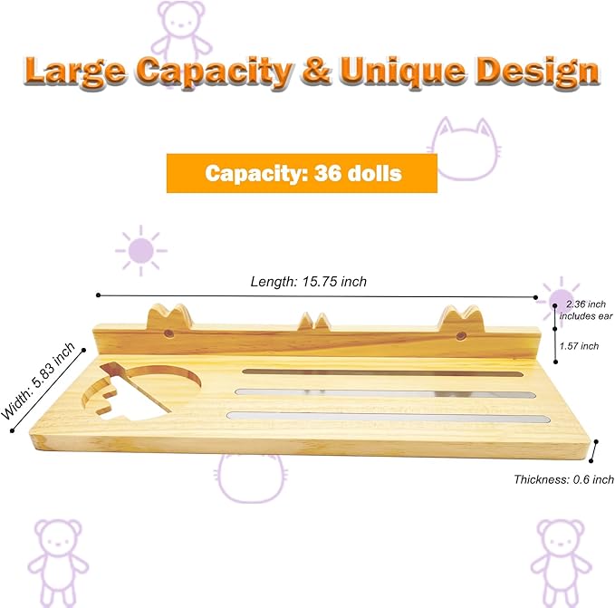 for Tonies Shelf - Wood Shelf for Tony Box Storage, Wooden Floating Shelves for Tonies Storage, Wall Shelves with Magnetic Strips to Display Toniebox Figures & Characters (Average)