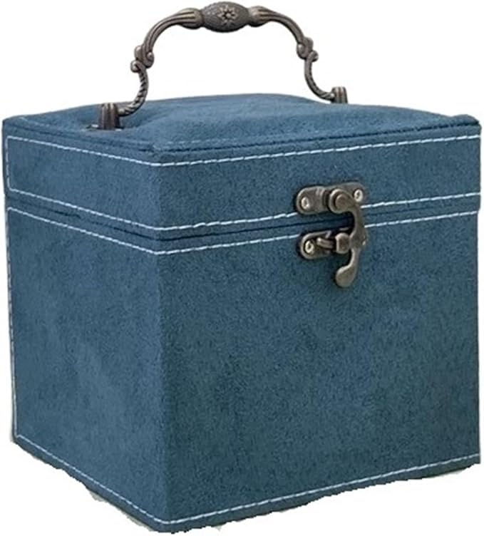 Makeup Organizer Jewelry Storage Box Jewelry Box Simple Storage Box Multi Functional Jewelry Box Three Layer Jewelry Box Storage Box (Color : G, Size : 4.7 * 4.7 * 4.7in)