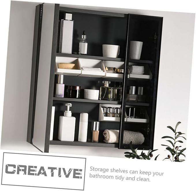 2sets Makeup Organizer Wall Storage Rack Bathroom Accessory Vanity Organizer
