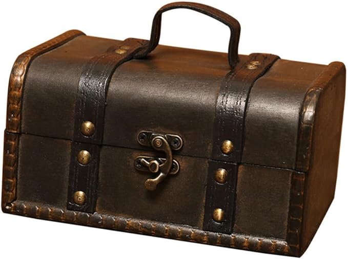 IMIKEYA Wooden Storage Boxes 1pc Box Wooden Treasure Chest Jewelery Organizer Wood Jewelry Boxes Makeup Storage Organizer Jewelry Wood Container
