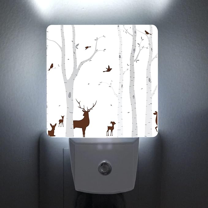 Night Light Plug-in Dusk to Dawn Smart Sensor White Led Nightlight for Bedroom Bathroom Kitchen Hallway Stairs Energy Efficient Decor Desk Lamp
