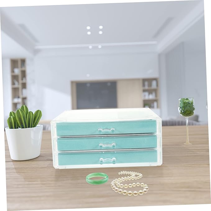 BESPORTBLE Multi Layer Makeup Organizer and Jewelry Storage Box Earring Organizer for Necklaces and Rings Elegant Display Holder for Home Decor