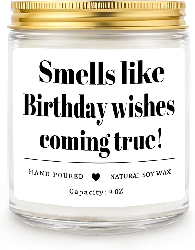 Homsolver Birthday Gifts for Women Men, 9OZ Lavender Scented Birthday Candles with 50+ Hours Burn Time, Unique Handmade Birthday Decorations for Her Him, 20st/30th/40th/50th/60th/70th Birthday Candle