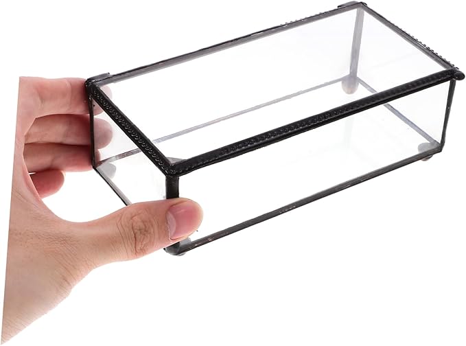 Vaguelly Vintage Jewelry Box Trinket Makeup Organizer Box Decorative Keepsake Case Lid