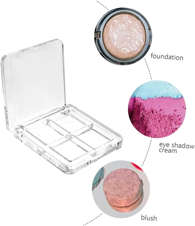PartyKindom 10pcs Eyeshadow Storage Case Makeup Organizer Travel Blusher Box Eyeshadow Sub Container Cosmetics Box