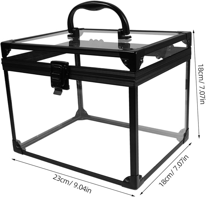 Transparent Lockable Jewelry and Cosmetic Organizer Case for Travel and Home Use Clear Makeup Display Box for Vanity Bathroom Dresser with Ample Storage Capacity