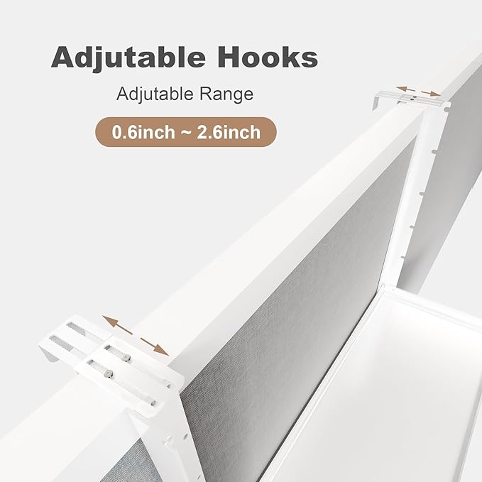 Office Cubicle Shelf - 13.8'' x 5.9'' Dual-Tier Storage Organizer Floating Corner Rack Hanging Shelf Height Adjustable Home Office Essentials for Planter Statue Decor Photo Frame