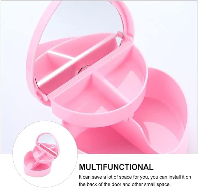 Jewelry Box,Earring Organizer Box Romantic Jewelry Box Earrings Display Box Hair Clip Storage Box Jewelry Organizer Box with Heart Make Makeup Organizer Box