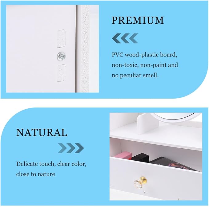 Cosmetic Organizer Countertop Makeup Storage Organizer Elegant Makeup Mirror