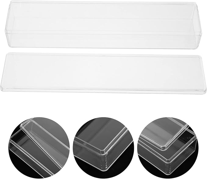 Alipis Acrylic Storage Box Clear Acrylic Display Case Jewelry Keepsake Box Necklace Container Makeup Organizer Bins for Home Office Store